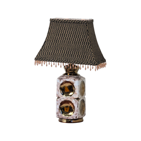 Ellis Ceramics Table Lamp in Metallic Ombre, c1970s