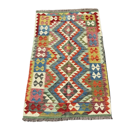 Handmade Wool Kilim Rug Zig Zag Pattern*