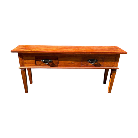 Large vintage wooden console table