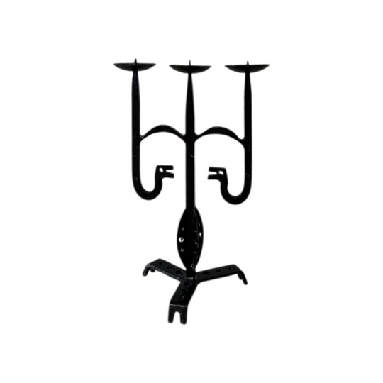 Brutalist Wrought Iron Candelabra