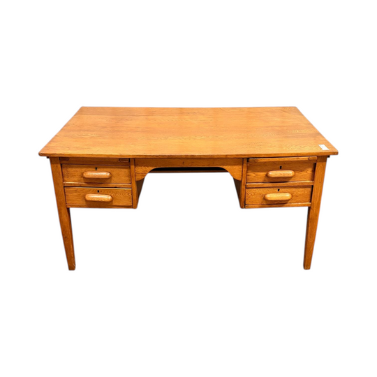 Vintage Solid Oak Office Desk