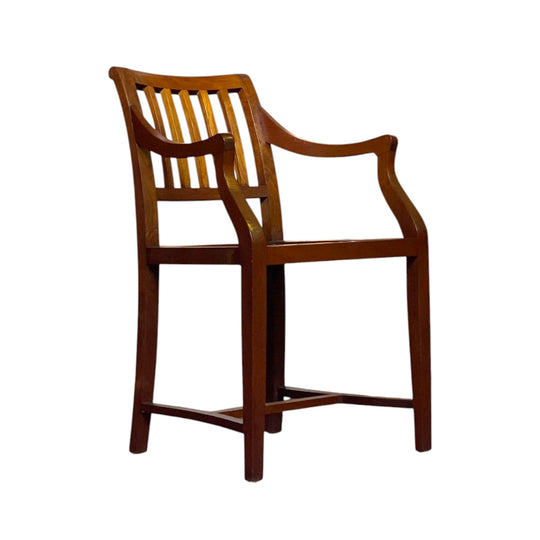 Vintage timber dining arm chairs
