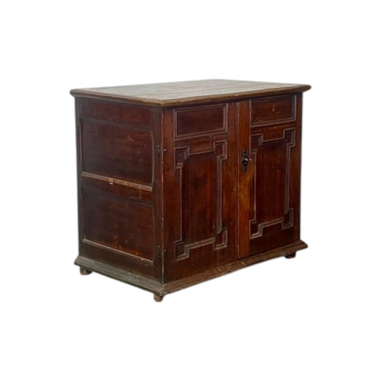 Antique French Provincial solid Oak Side Cabinet