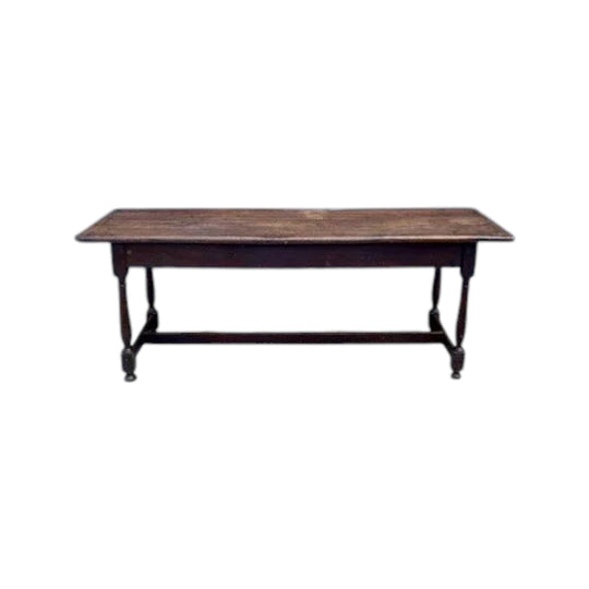 Antique English Georgian early 1700s Oak Dining Table.