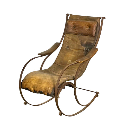 Antique English Victorian Winfield Rocking Chair.