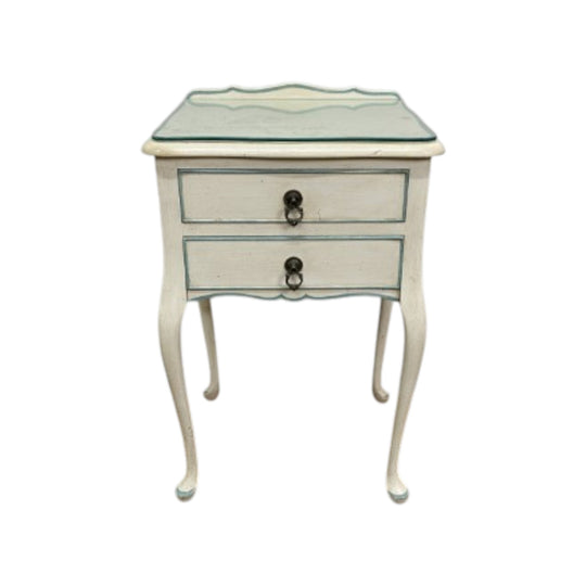 French Painted Bedside Cabinet
