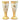 Rear of Royal Worcester hand painted vases with pheasants and gold detailing