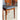 Front close up of Restored Noblett Boston T-back mid-century modern dining chairs showing open ladder back design and teak legs