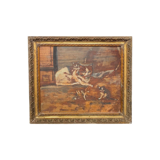 Pyrogravure c1908 in Original Frame by Claire Borch