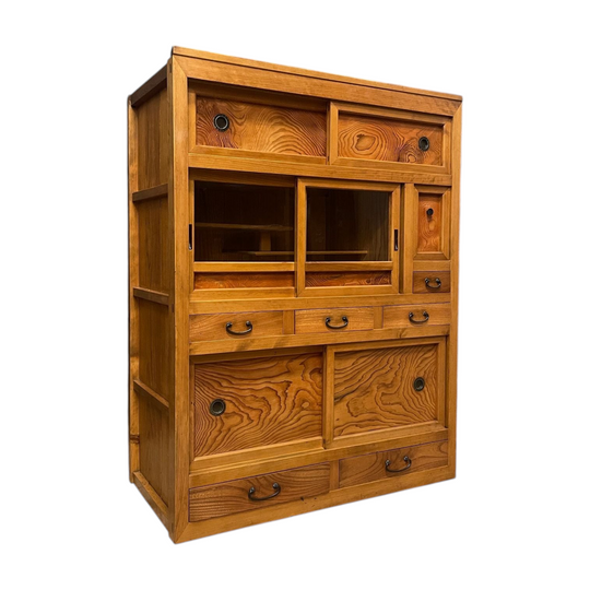 Vintage Japanese Mizuya Kitchen Cabinet - Cypress & Cedar | Midcentury