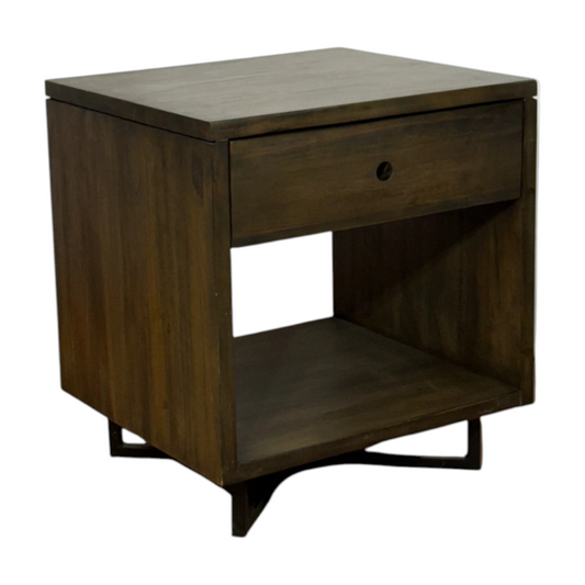 Lima Bedside - Grey Dust Teak