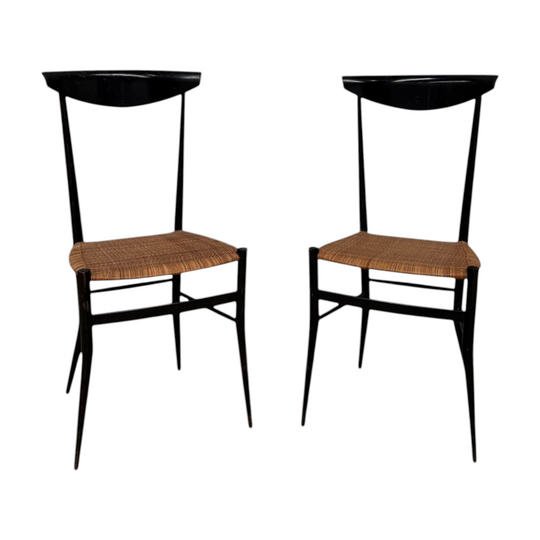 Mid-Century Italian Chiavari Dining Chairs by Colombo Sanguineti (Pair)