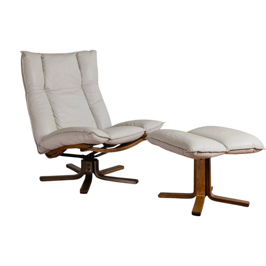 Easden Falcon Swivel Chairs and Footrest
