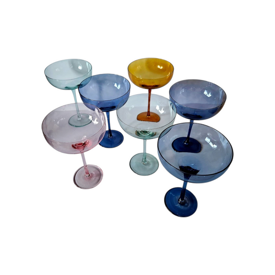 7 x Arlequin XXL cocktail glasses