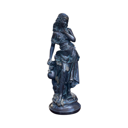 Art Nouveau style bronzed plaster female figure c.1930