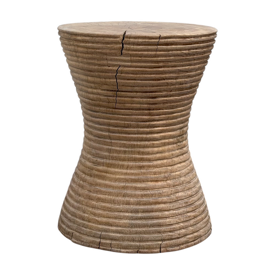 Mango Wood Peanut Stool - Natural