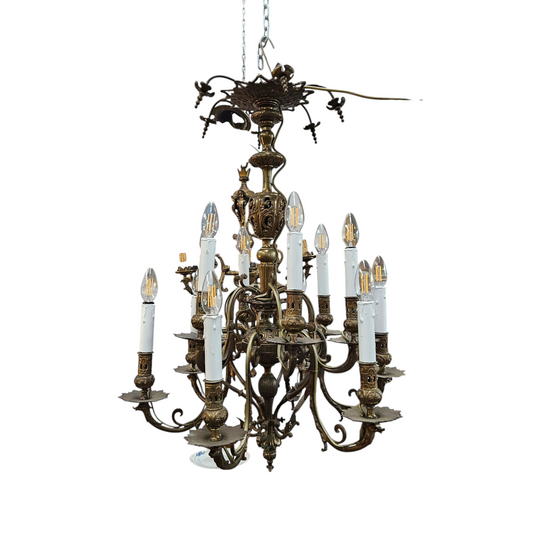 Beautiful Flemish Bronze Chandelier