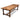 Large French elm farmhouse refectory dining table with stretcher base