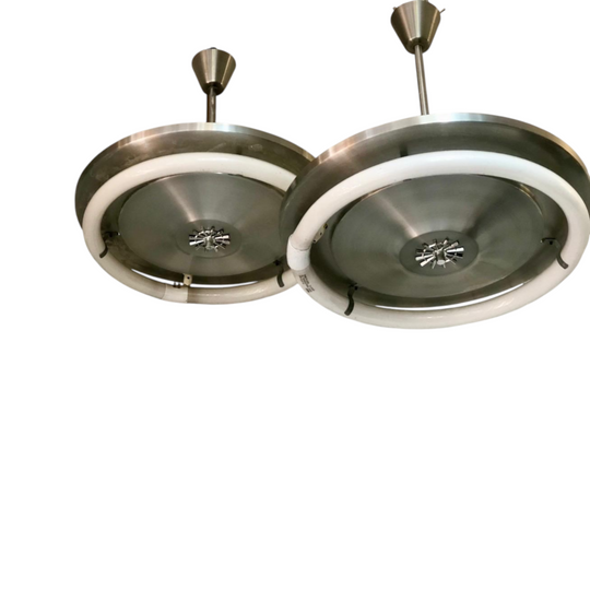 Pair of Retro mid century - space age ceiling/pendant lights.