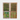 Green louvre window shutters