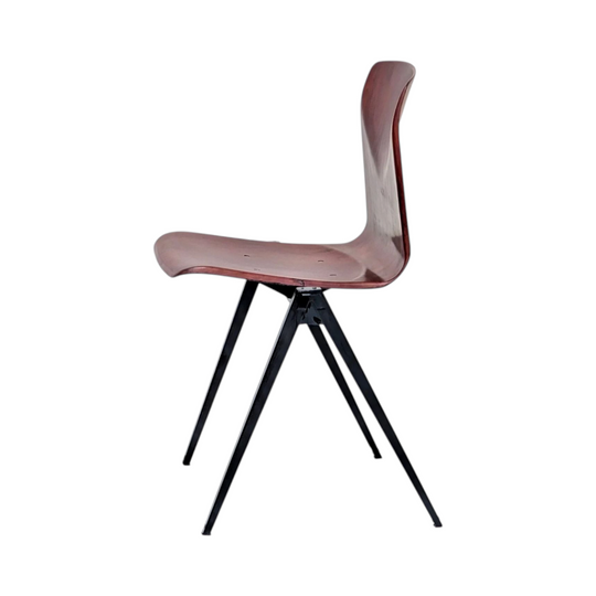 Galvanitas S22 'Thur-Op-Seat' Compass Chair in Pagholz and Steel, c1967