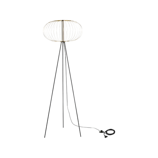 Jaula LED Floor Lamp With Steel Shade