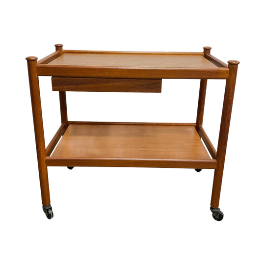 Mid Century Parker Teak Drinks Cocktail Trolley