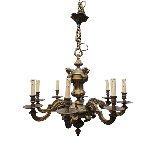 French Napoleon III Style Gilt Bronze Chandelier