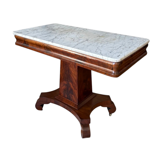 A Regency Mahogany and Marble Centre Table