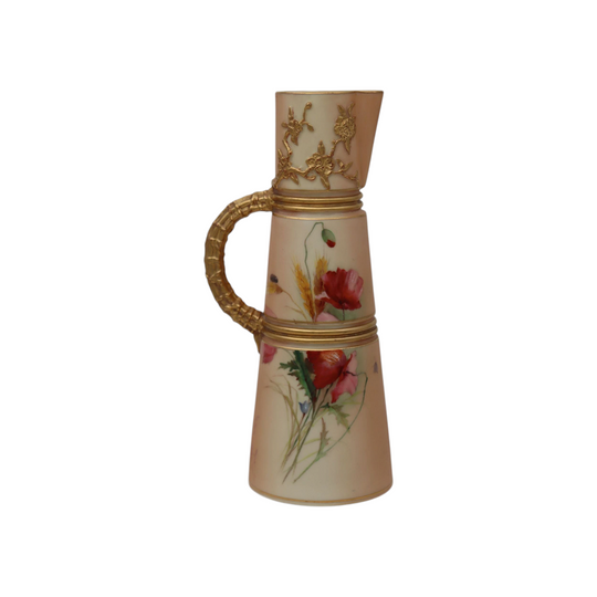 Royal Worcester hand painted claret jug