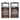 Near pair 19th century English burr walnut and ebonised music cabinets c.1870