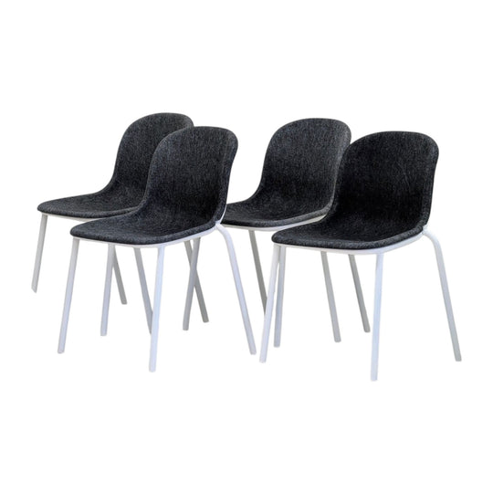 Laurens van Wieringen for De Vorm 'LJ2' Stacking Chairs in Dark Grey PET Felt
