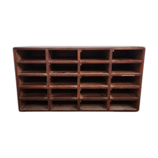 Rare Antique Western Red Cedar Pigeon Hole Unit