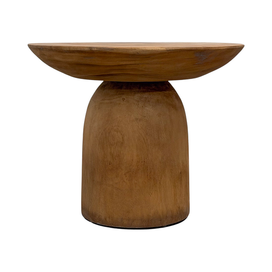 Suar Mushroom Side Table - Medium Natural