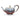 Outstanding English sterling silver tea service by Elkington & co with cobalt and gilt 4 piece coffee set by Copeland c.1897 teapot