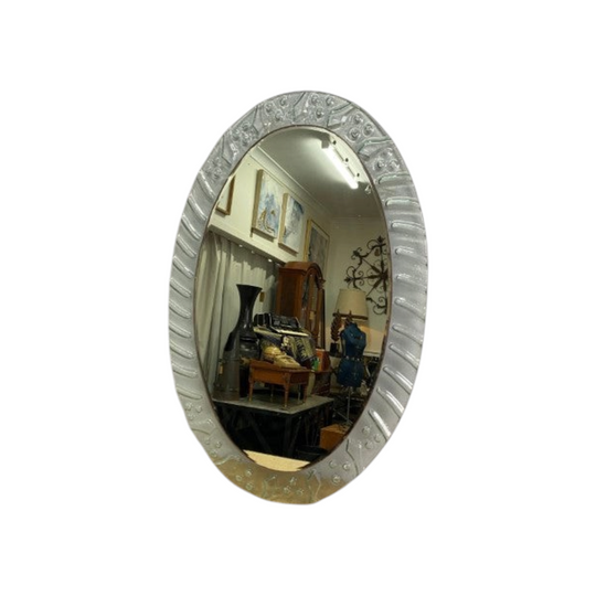 Oval Glass Framed Mirror