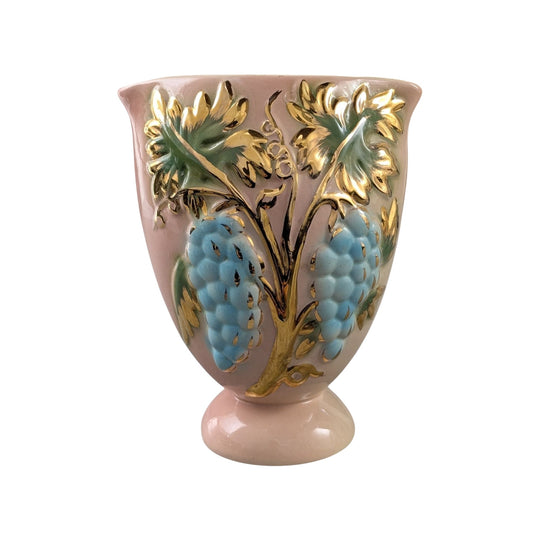 Kalmar Australia Ceramic Vase | Mid Century Majolica Influence