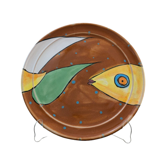 Vintage Russell Deane Purple Betty Fish Plate 30 cm