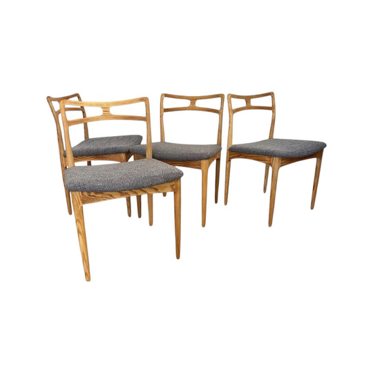 Set of Four American Oak Dining Chairs