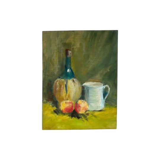 Still Life with Bottle, Mug and Apples