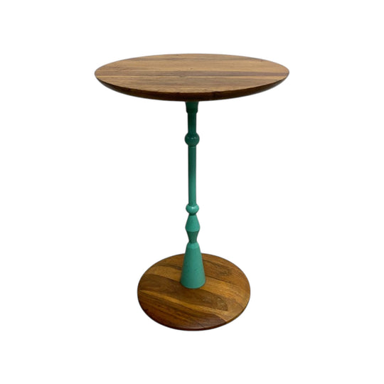 Post Modern Side Table Painted Metal and Wood