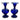 Pr Edwardian glass handpainted cobalt vases c.1920