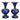 Pr Edwardian glass handpainted cobalt vases c.1920