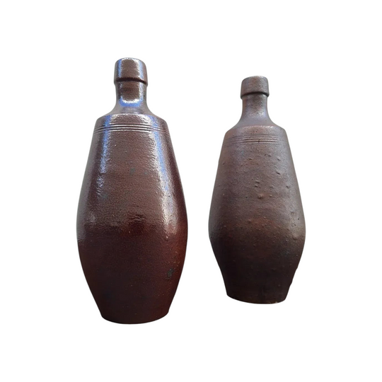 Pair of A. Evangelista Portuguese Ceramic Bottle Vases