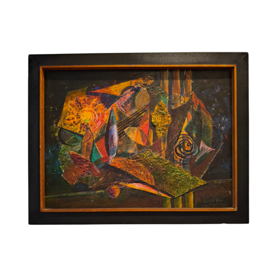 Original MCM Acrylic on Board by Judith Pins