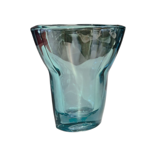 Teal Blue Glass Vase