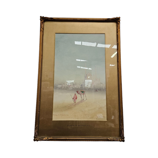 Desert Scene Watercolour Signed
