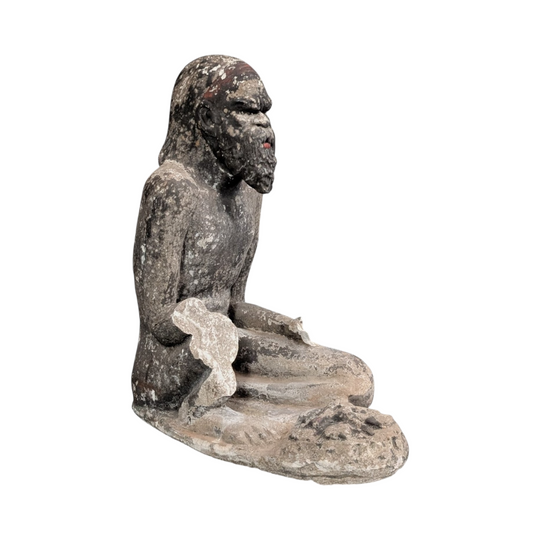 Vintage Australian Aboriginal Figure Sculpture Cast Stone