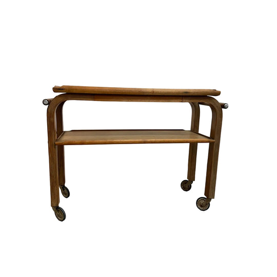 Rare Mid Century Formed Plywood Drinks Trolley Bar Cart*