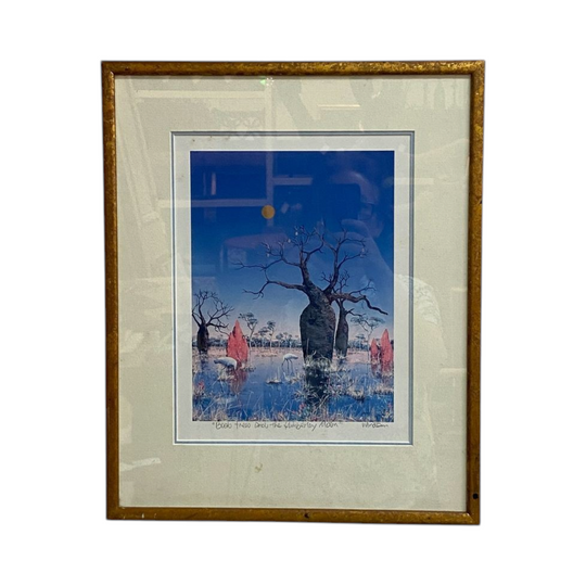 "Boab Trees and The Kimberley Moon" Print On Paper By Ingrid Windram